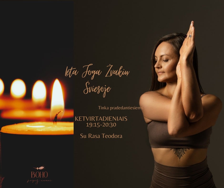 LĖTA JOGA ŽVAKIŲ ŠVIESOJE