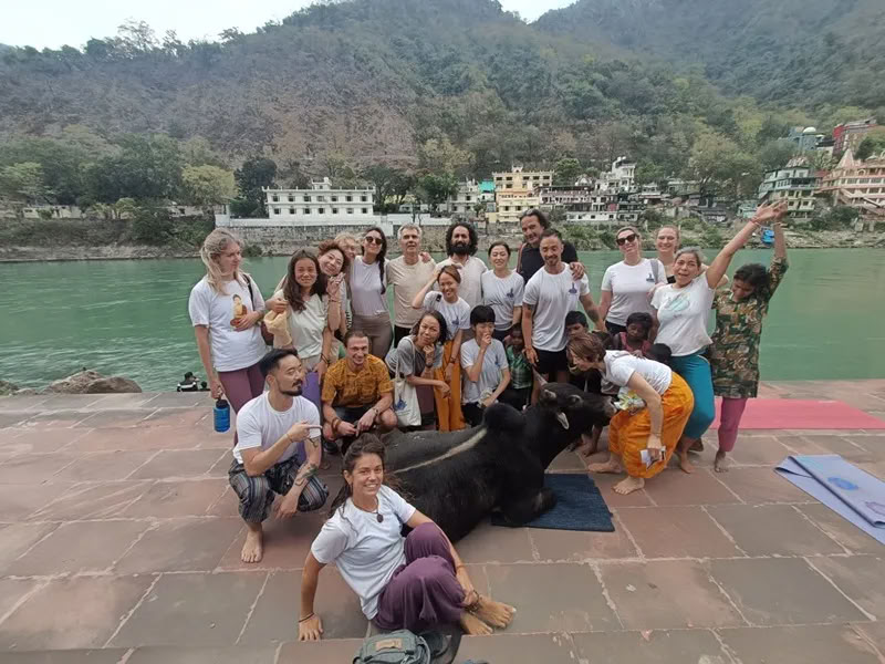 100 valandų jogos mokytojų mokymai Rishikesh, Indijoje