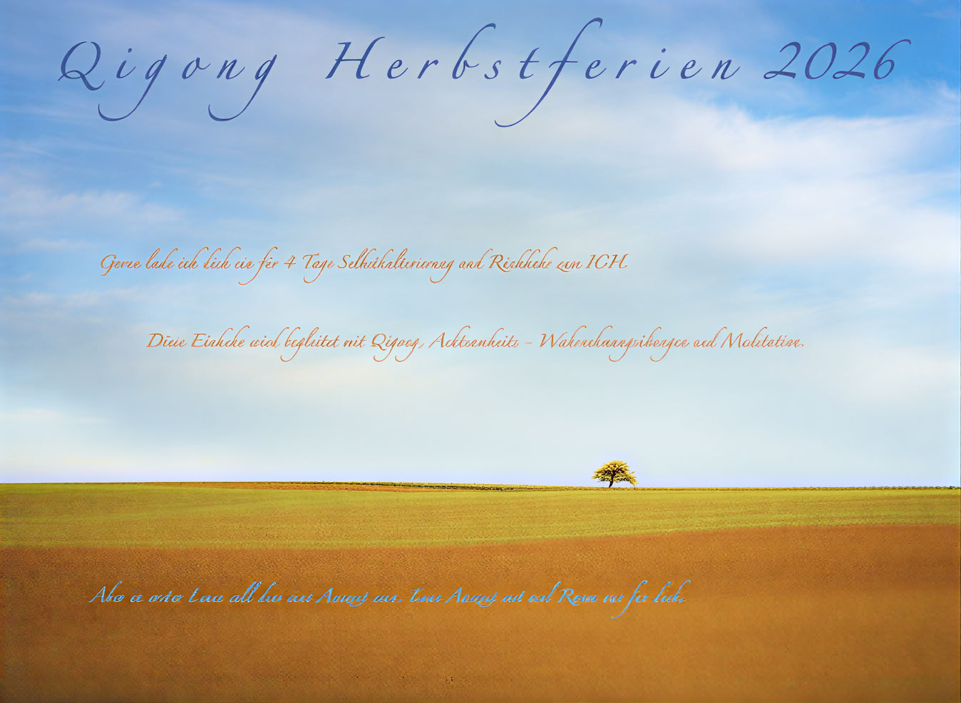 QiGong rudens atostogos 2026