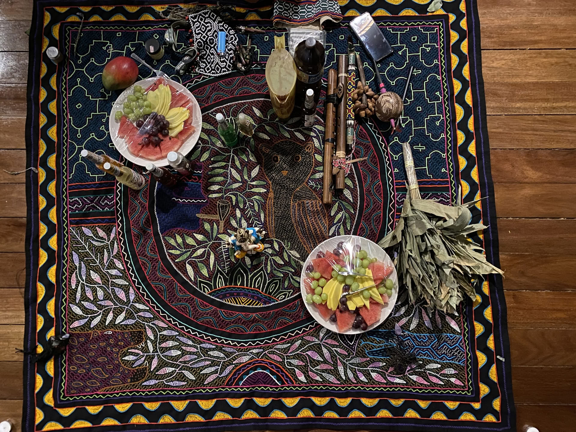 Shipibo ajahuaskos ceremonija