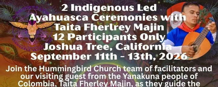 INDIGENOUS LED - Taita Fherely Majin - Tik 12 dalyvių - Joshua Tree, California - 2026 m. rugsėjo 11 d. - 13 d.