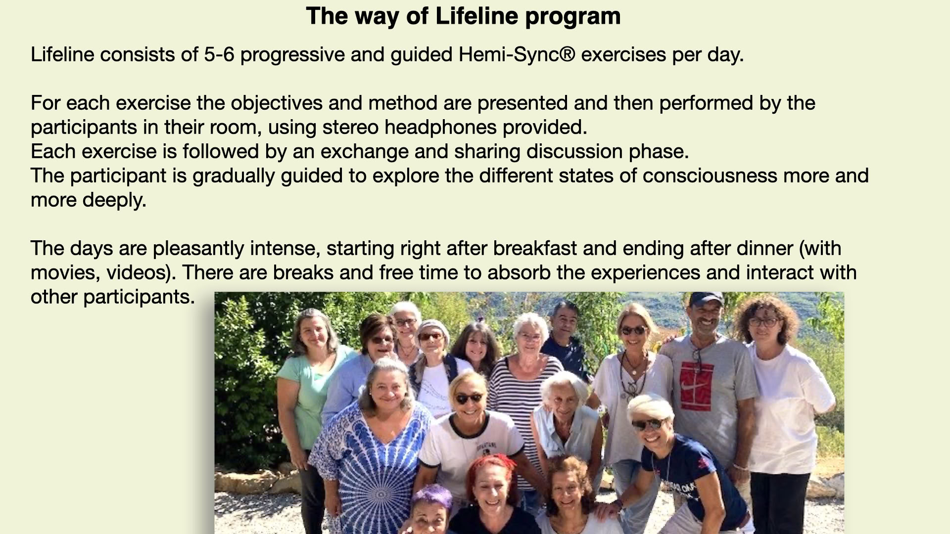 „Lifeline®“ 6 dienų patirtinis retritas