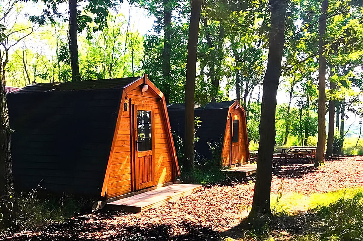 3 dienų kūno ir sielos glampingo retritas Kotsvolde, Jungtinėje Karalystėje