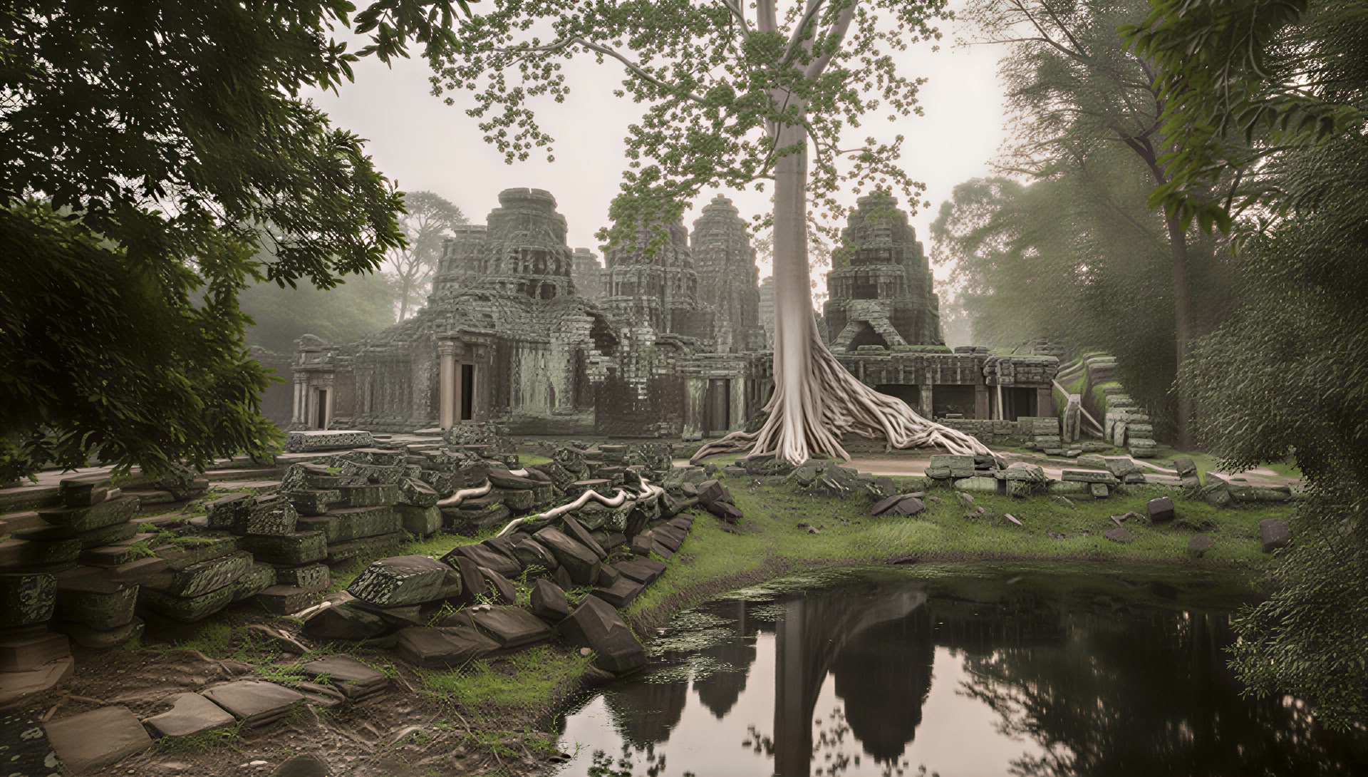 Retritas prie Angkor Vato su Renata Sarasvati Diem