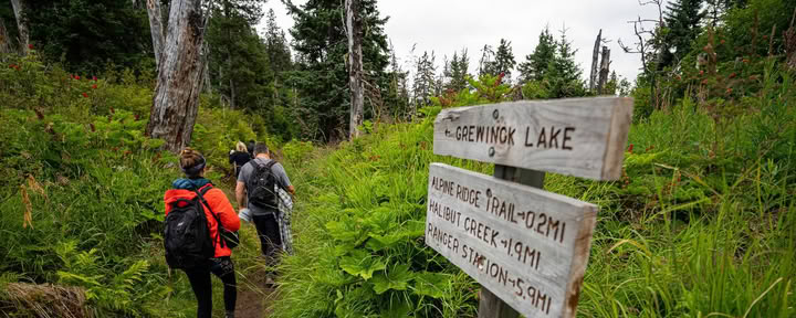 Irklavimas baidarėmis ledyniniame ežere