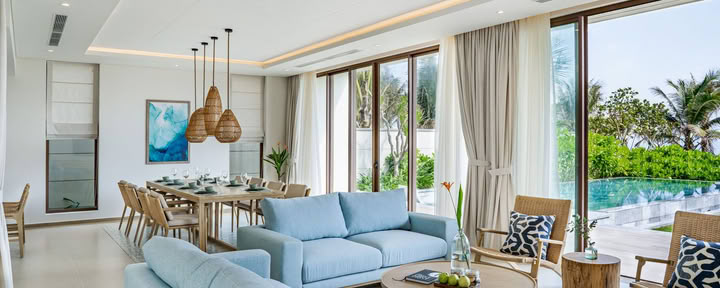 Keturių miegamųjų vila prie paplūdimio su baseinu – prieiga prie „Ocean Club“