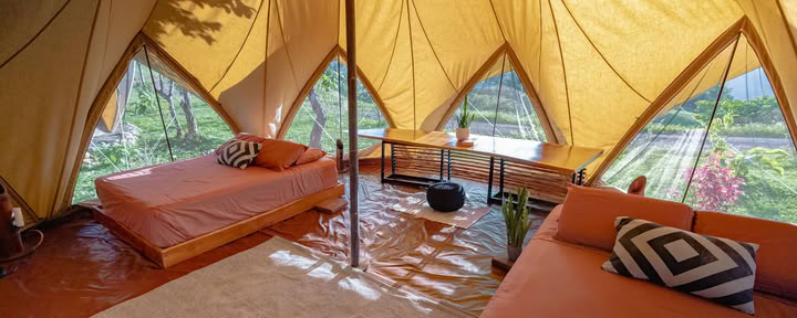 Privati dvivietė glamping palapinė